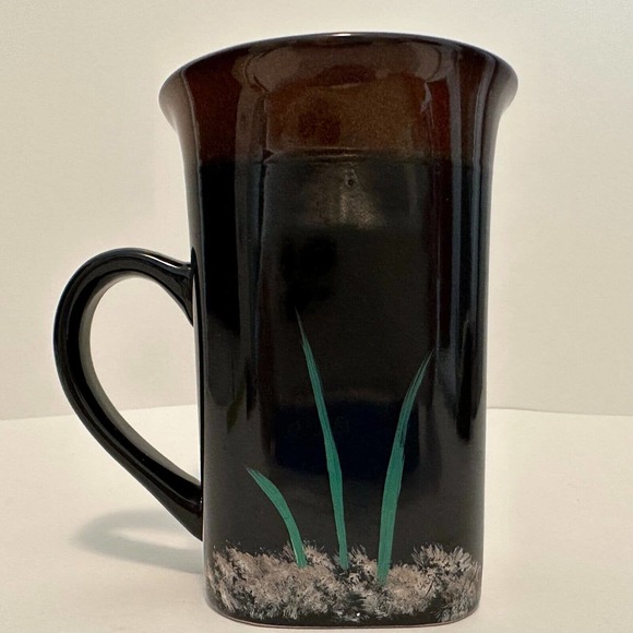 Royal Norfolk Coffee Mug/ Hand Painted Folk Art! Crane/Bird/wildlife. *RARE/NICE - Picture 7 of 10